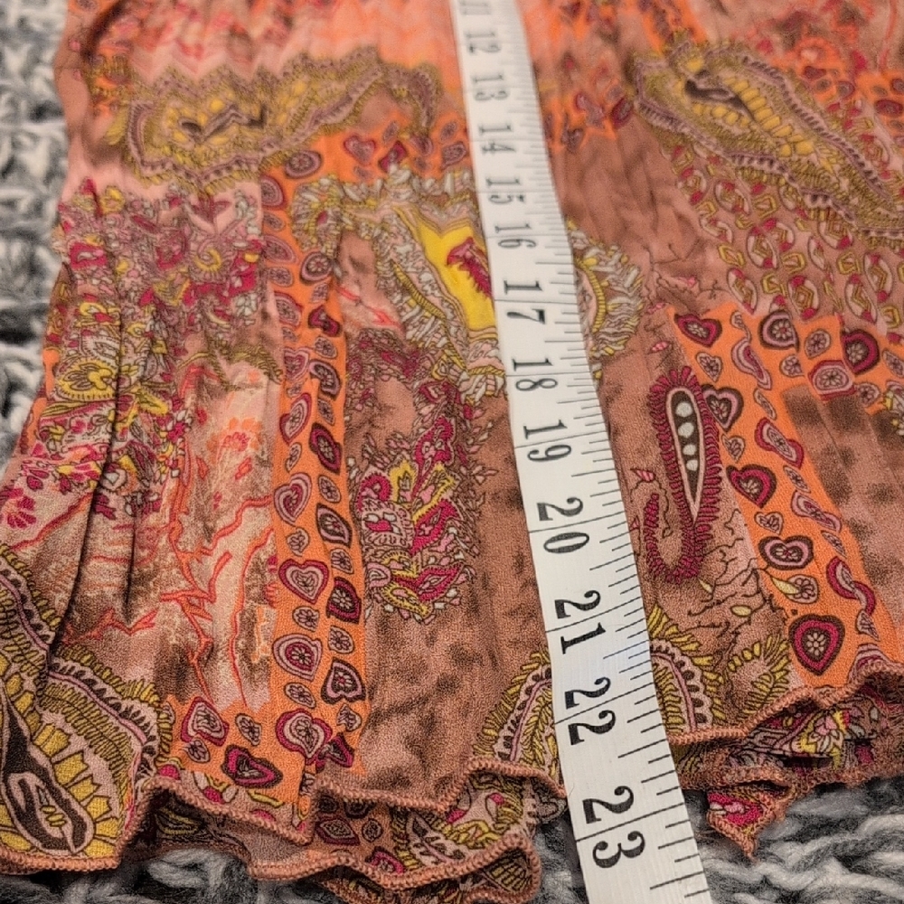 Paisley Ruffle Blouse - Pink and Brown - Picture 7 of 7